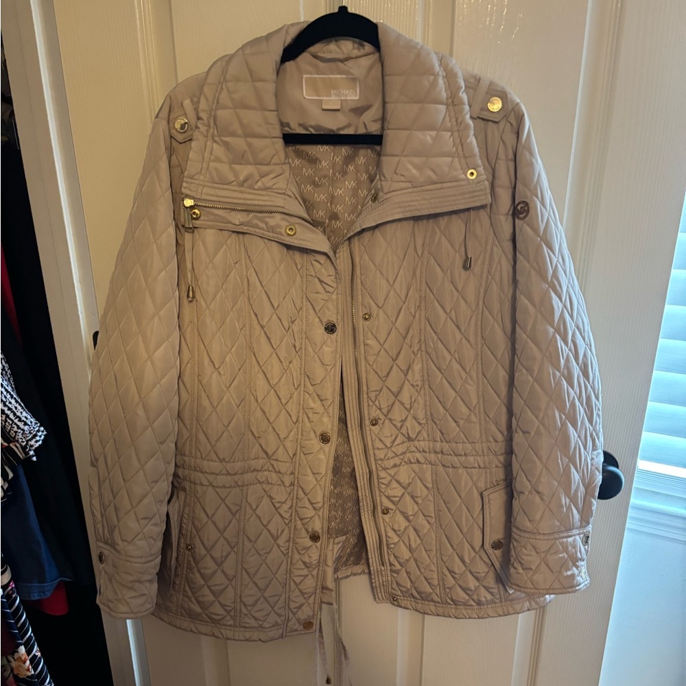 Michael Kors Quilted Beige Jacket - Excellent Condition!